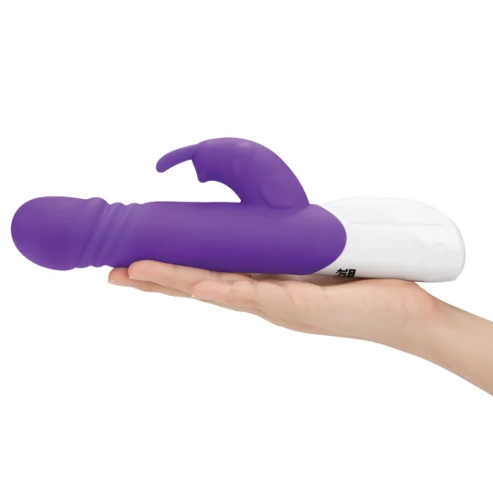Rabbit Essentials RR Rechargeable Thrusting Rabbit Vibrator Purple