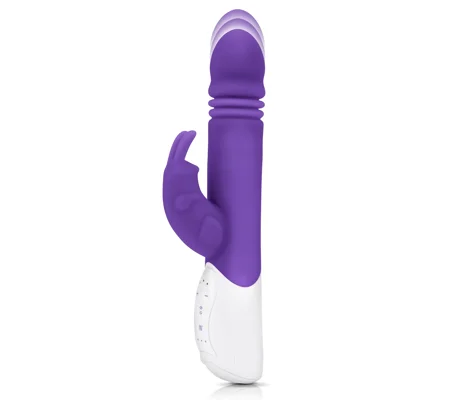 Rabbit Essentials RR Rechargeable G Spot Thrusting Rabbit Vibrator Purple