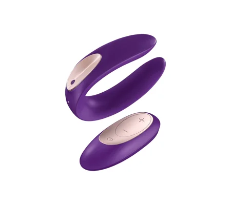 Satisfyer Double Plus Remote Control Vibrator Purple
