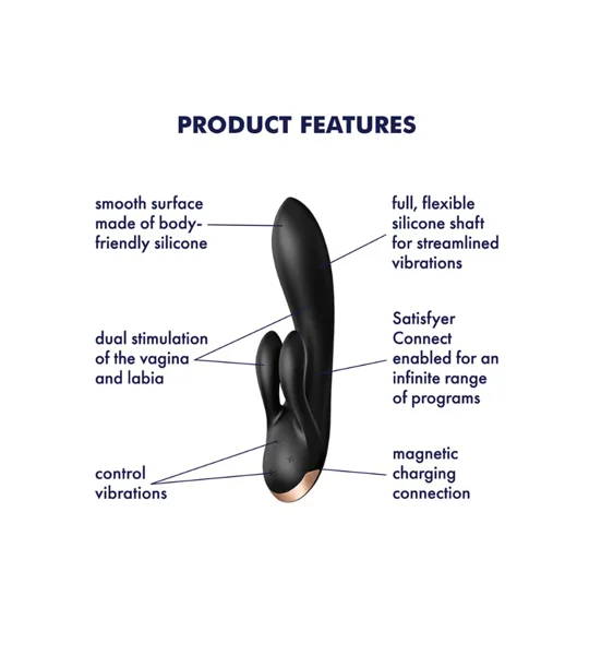 Satisfyer Double Flex Vibrator Black