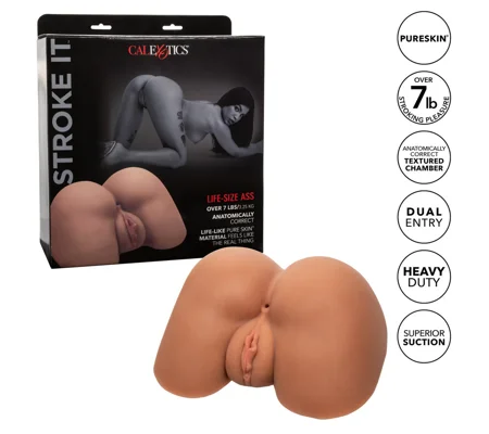 Stroke It Life Size Ass Flesh Brown