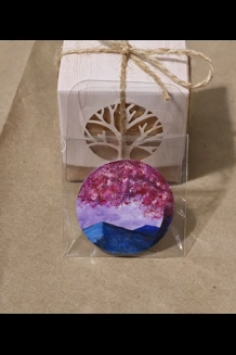 Blossoms and Mountain
