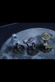 Eyeball Mushroom sculptures