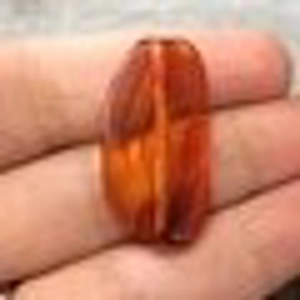 Amber acrylic Beads  31 x 16 x 6 mm  (4)