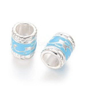 Enamel Alloy European Beds, Blue 8.5 X 7 mm  (2)