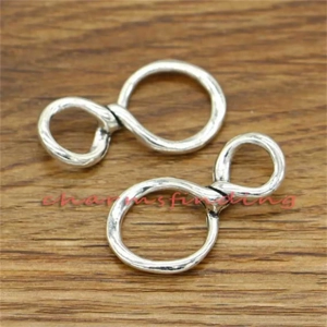 Connector Charms 8 Infinity Metal Silver (2)