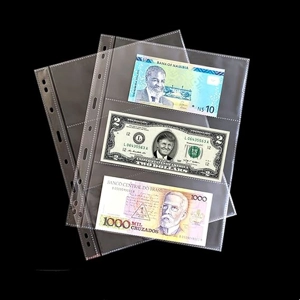 3-Pocket Page Currency Holders for Collectors,