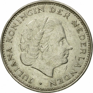 Netherlands 2½ gulden, 1969