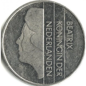 Netherlands 2½ gulden, 1988