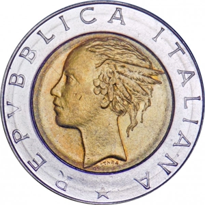 1986 Italy 500 lire,
