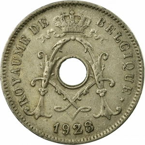 1928  Belgium 10 centimes,