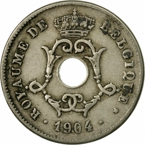 1904  Belgium 10 centimes,
