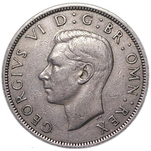 1951  United Kingdom ½ crown,