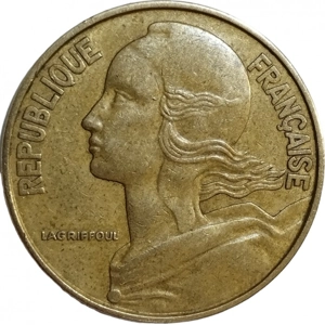 1963 France 20 centimes,