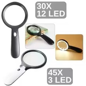 Handheld Magnifier with 3-LED Lights Plate