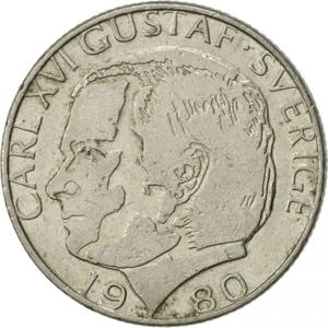Sweden 1 krona, 1980