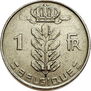Belgium 1 franc, 1951  - 'BELGIQUE'