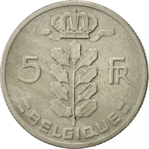 Belgium 5 francs, 1949  - 'BELGIQUE