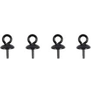 Bail Top Drilled Beads, 6 mm  Gun Metal (10)