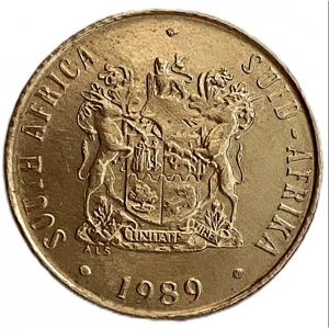 South Africa 2 cents, 1989