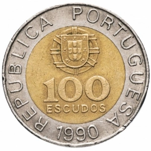 Portugal 100 escudos, 1990