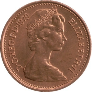 1979 United Kingdom ½ new penny,
