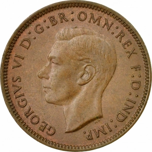 1945  United Kingdom 1 farthing,