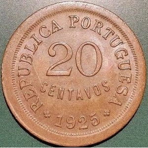 Portugal 20 centavos, 1925