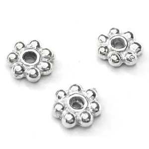 Daisy Spacer flower bead rondelle 15 x 3 mm with hole (10)