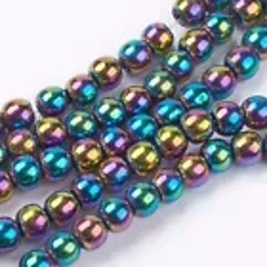 HEMATITE BEADS ,PREMIUM QUALITY RAINBOW ROUND