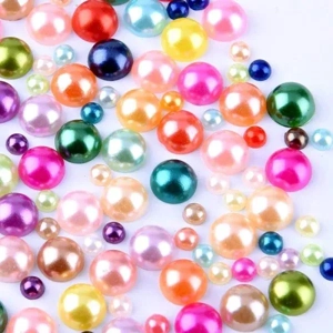 Mixed Color Round Pearly Bead . 8 mm  (10)
