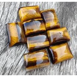 Tiger Eye Brownish Rectangle Stones. 5 X 10 irregular (10)