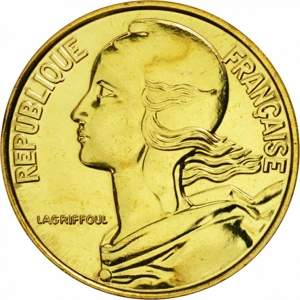 1994 France 20 centimes,. Mintmark 