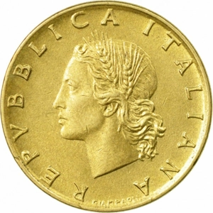 Italy 20 lire, 1969