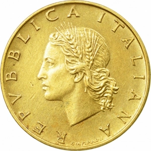 Italy 20 lire, 1972