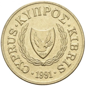 Cyprus 5 cents, 1983
