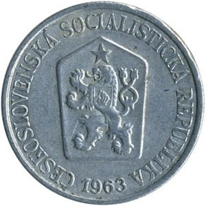 1963  Czechoslovakia 25 hellers,