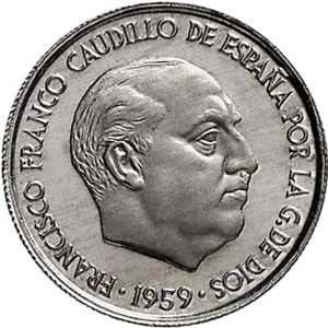 Spain 10 céntimos, 1959