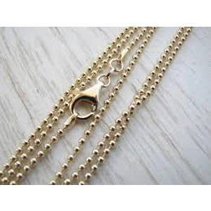16 inch Gold Plated Ball Chain
