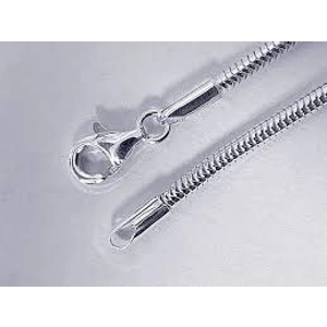20 Inch Sterling Silver Snake Chain with Lobster Clasp  1.2 mm