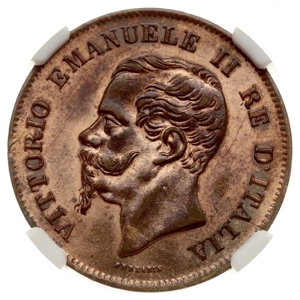 Italy 5 centesimi, 1861 Mintmark 