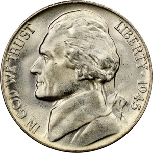 1945  USA 5 cents,1945   P