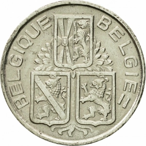 Belgium 1 franc, 1939 Legend - 'BELGIQUE - BELGIE'