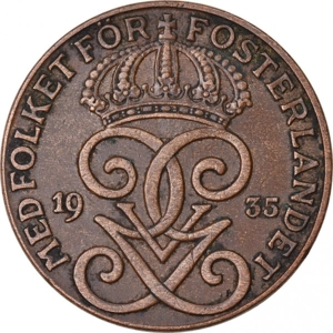 Sweden 2 öre, 1935