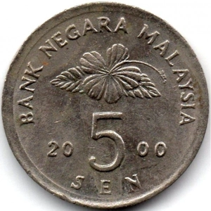 Malaysia 5 sen, 2000
