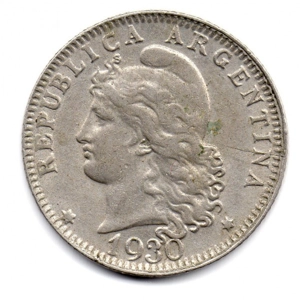 Argentina 20 centavos, 1930