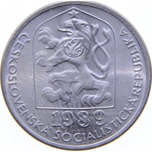 Czechoslovakia 50 hellers, 1989