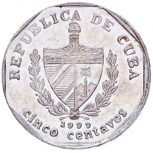 Cuba 5 centavos, 1999