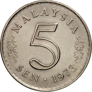 Malaysia 5 sen, 1973