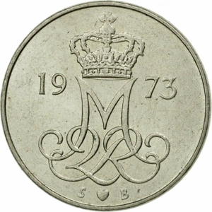 Denmark 10 öre, 1973